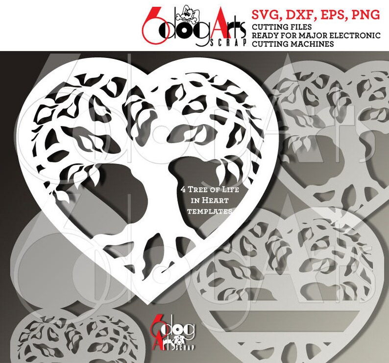 Download Tree of Life Family Heart Digital Cut Files SVG DXF ...