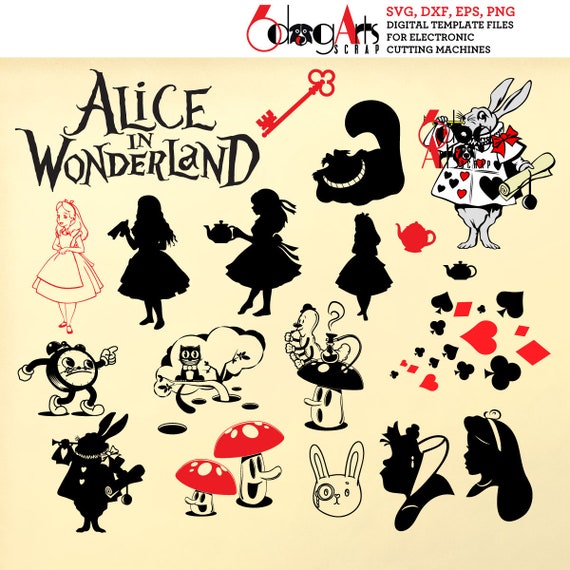 Alice In Wonderland Silhouette Vector