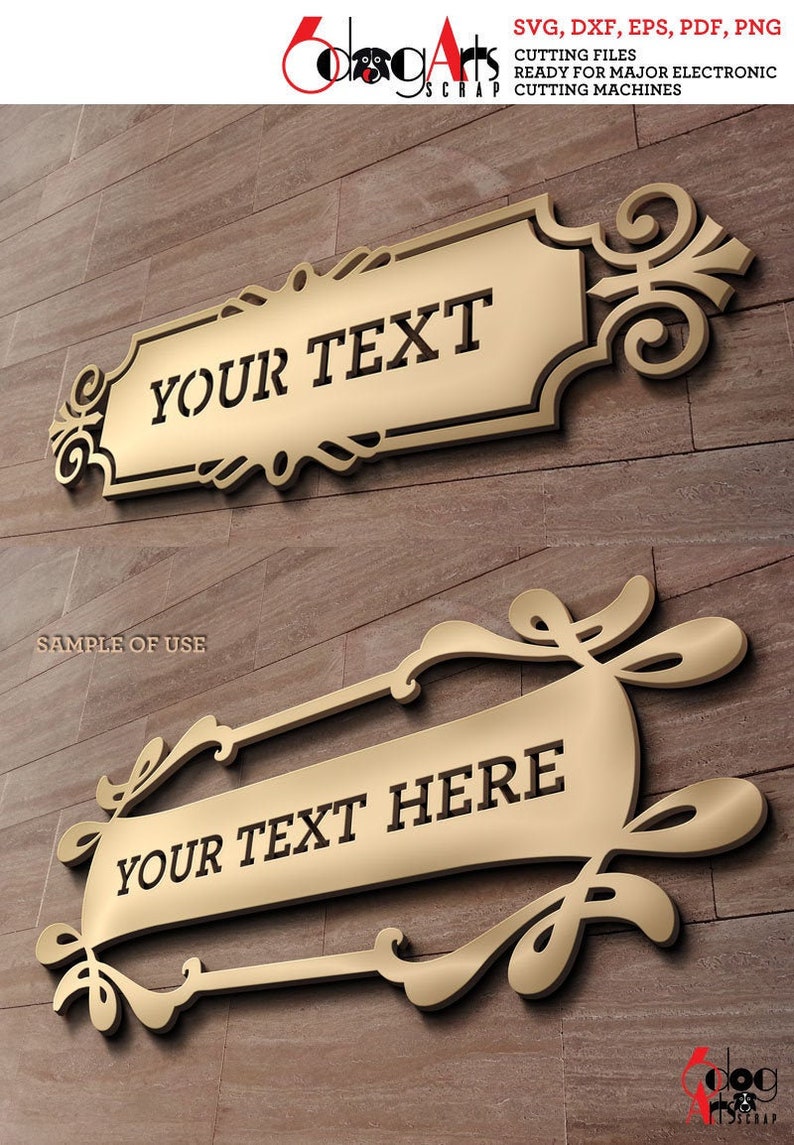 8 Text Frame Welcome Home Sign Name Digital Templates SVG DXF Vector Files Vinyl Transfer Wood Metal Laser Plasma Download JB-1204 image 3
