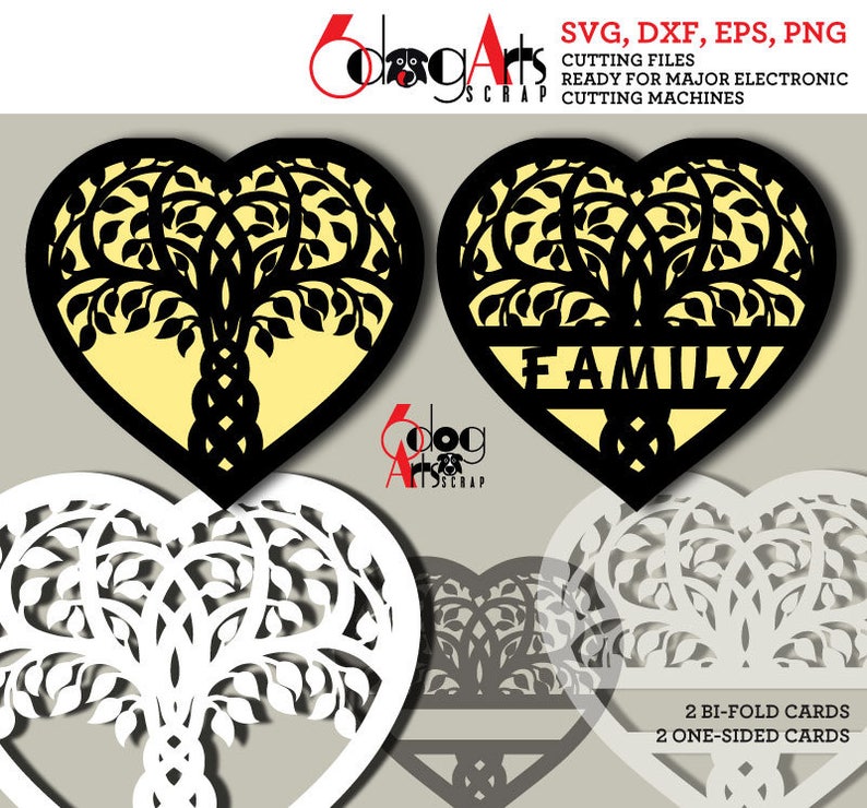 Download Celtic Tree of Life Family Heart Digital Cut Files SVG DXF ...