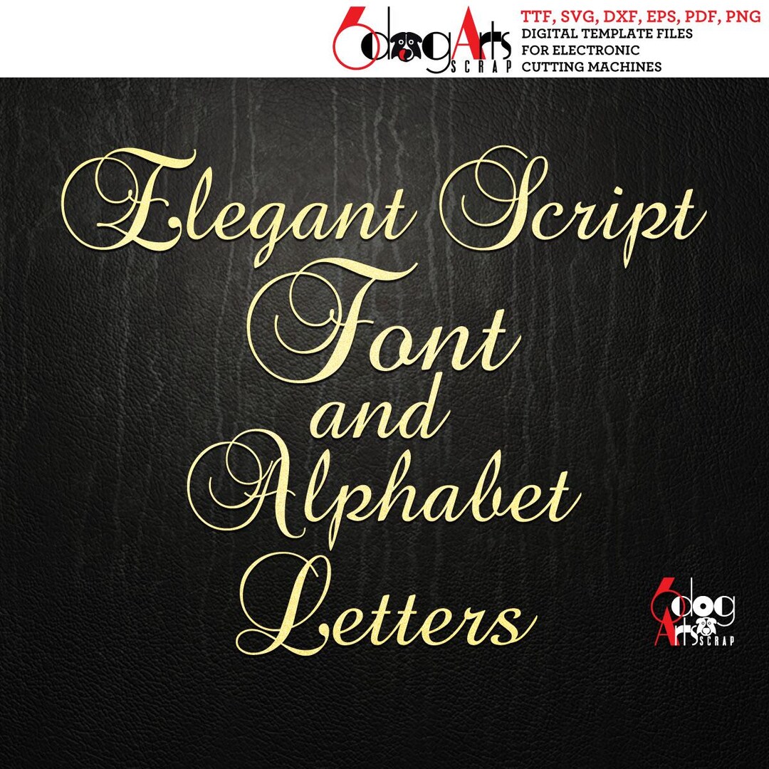 Elegant Monogram TTF Font & SVG Letters Digital Download Cutting JB-453 ...