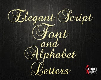 Fuente Monograma Elegante TTF y Letras SVG Descarga Digital Corte JB-453