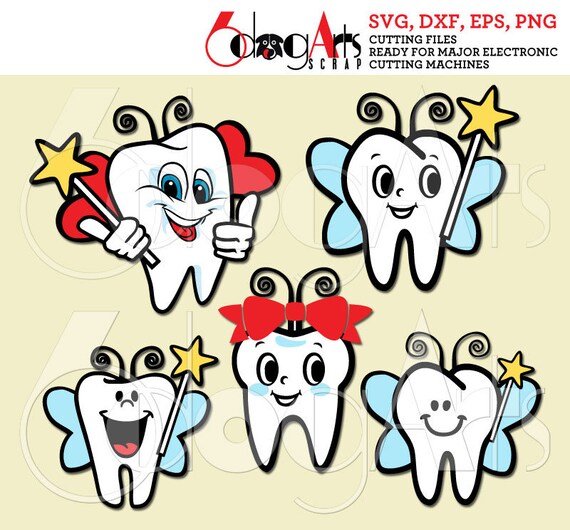 Silhouette INSTANT Download Tooth Cut File Cricut Baby Tooth Svg Dentist Svg Tooth Fairy Clipart Personal & Commercial Use Tooth Svg