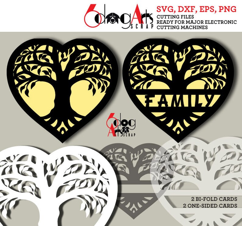 Download Tree of Life Family Heart Digital Cut Files SVG DXF ...