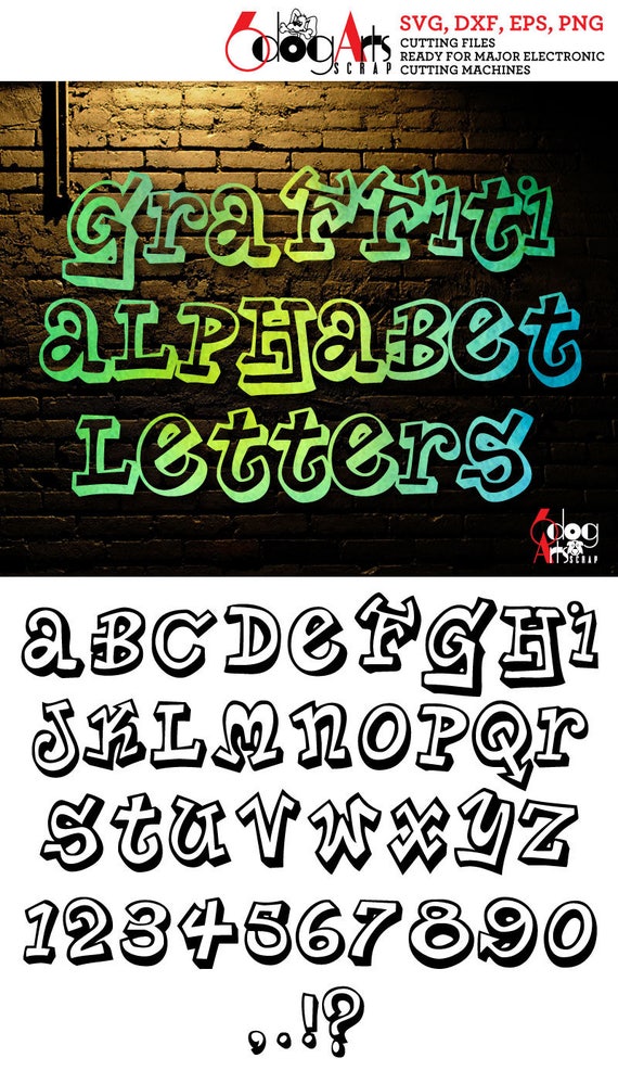 Download Graffiti Letters Digital Cut Files Svg Dxf Eps Png ...