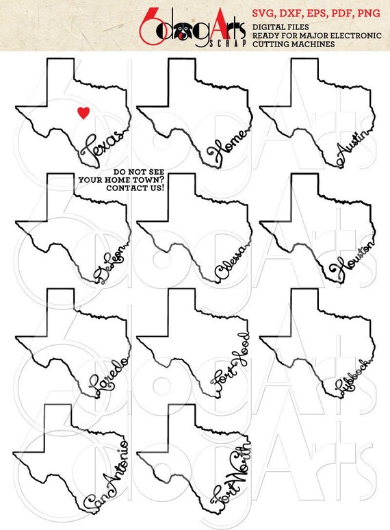 Download Free Texas Outline Typography Cut File Svg Dxf Eps Png Silhouette Etsy Best Free SVG Cut Files