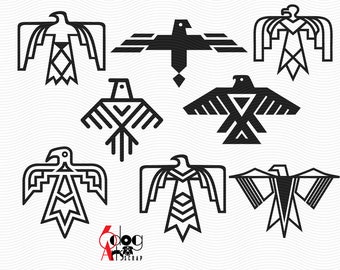 Native American Thunderbird Digital Files Svg Dxf Eps Png Silhouette SCAL Cricut Vector Printable Instant Download DIY Cutting JB-734n