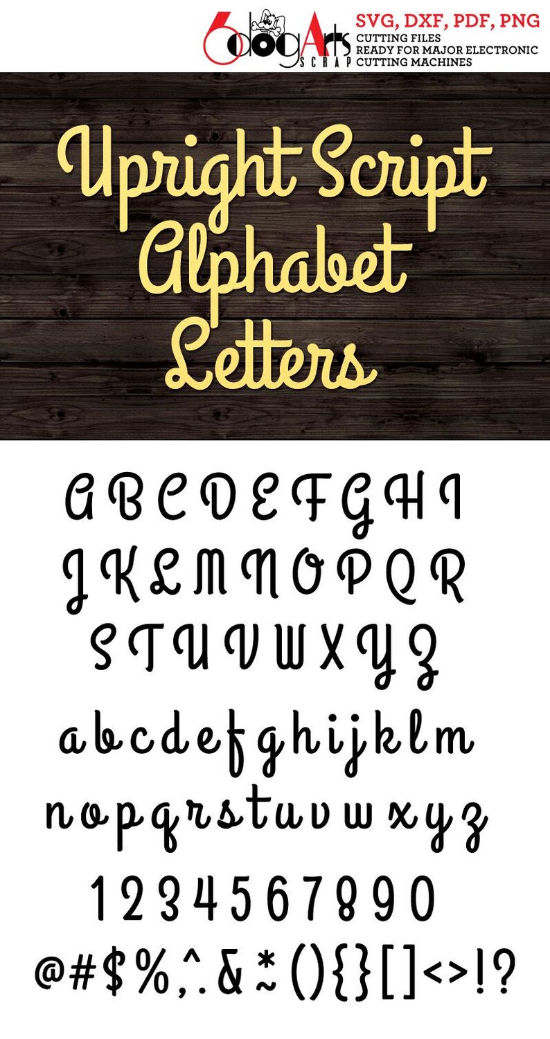 TTF Font & SVG Alphabet Letters Download for Printing, Cutting Machines ...