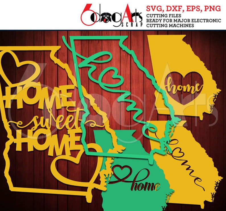 Download Georgia Home Digital Cut Files SVG DXF Cuttable Designs | Etsy