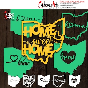 Ohio Sweet Home Digital Files SVG DXF Cuttable Designs Printable Download Vinyl Iron On Heat Press Transfer Silhouette Cricut JB-855