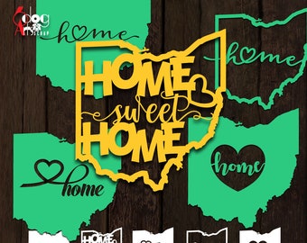 Ohio Sweet Home Digital Files SVG DXF Cuttable Designs Printable Download Vinyl Iron On Heat Press Transfer Silhouette Cricut JB-855