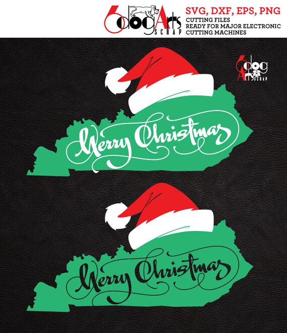 Download Kentucky Christmas Map Digital Cut Files Svg Dxf Cuttable Etsy