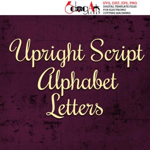Letras del alfabeto en escritura vertical, SVG, DXF, imágenes vectoriales, monogramas recortables, vinilo termoadhesivo, transferencia de calor, silueta, Cricut JB-232