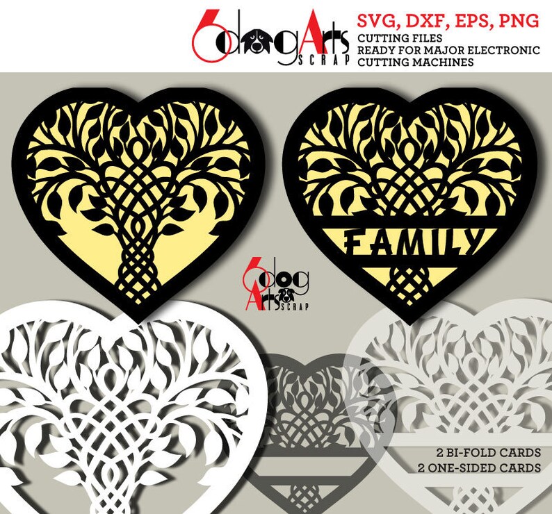 Download Celtic Tree of Life Family Heart Digital Cut Files SVG DXF ...