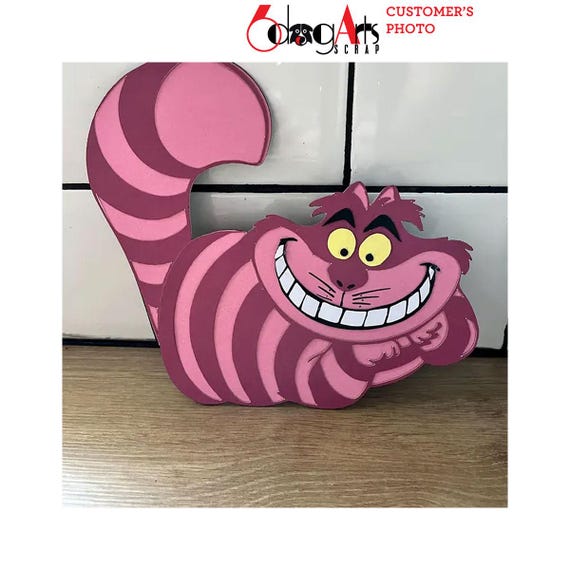 ! チェシャ猫・ぱてぃんページ! アリス・チェシャ猫 デジタルファイル SVG Dxf Eps PNG - シルエット