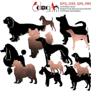 Dog Breed Silhouettes Vector Digital Files Svg Dxf Eps Png Silhouette SCAL Cricut Printable Download Paper Vinyl Cutting JB-244c image 2