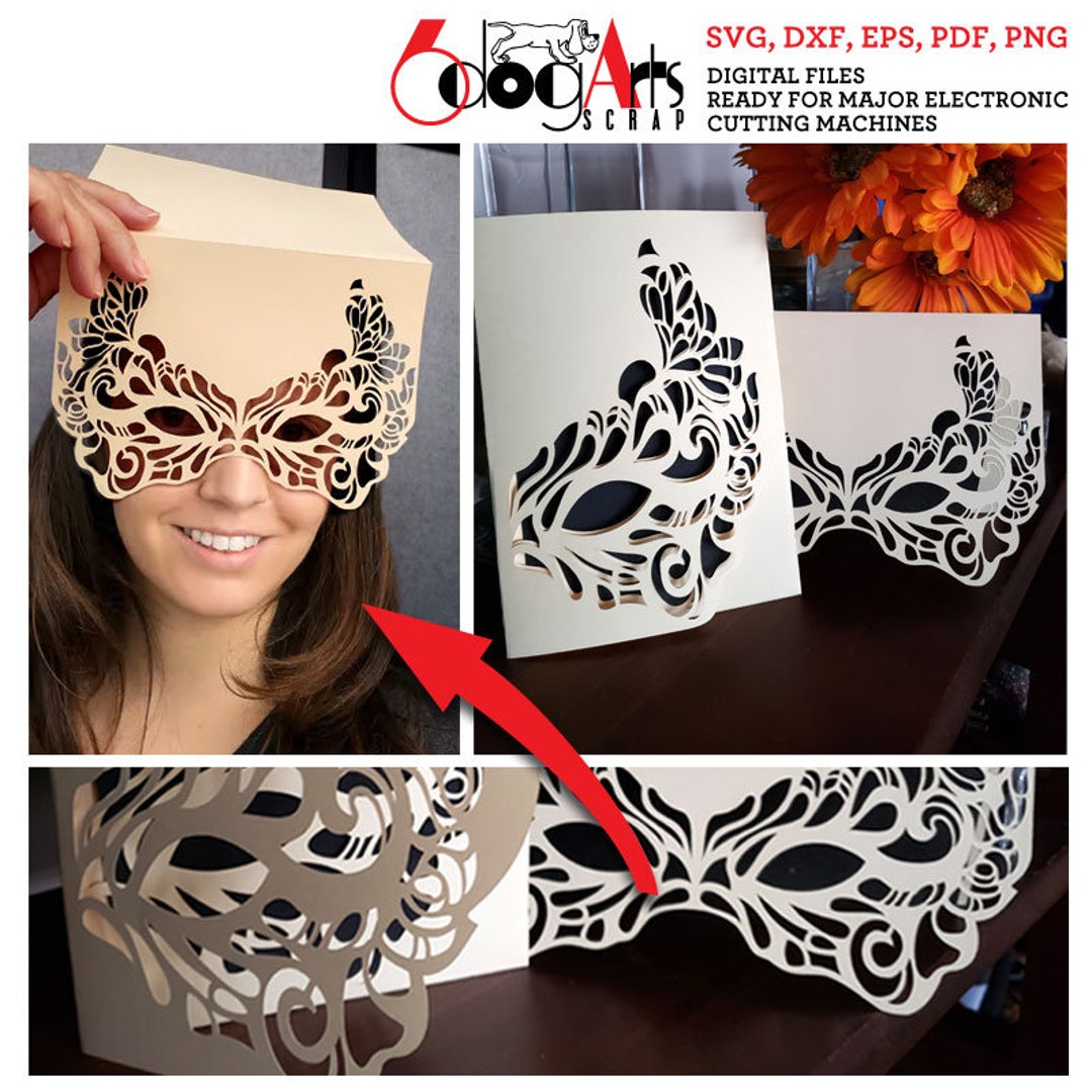 Plantillas vectoriales digitales SVG y DXF para tarjetas de boda con diseño  de carnaval y carnaval (formato de bolsillo). Descarga para corte láser ..., image size:1080x1080
