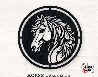Horse SVG DXF Digital Template for Laser cnc Plasma Cutting Vector Instant Download JB-511