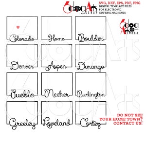 Colorado Outline Typography - SVG DXF Digital Files GlowForge Silhouette Cricut Cutting Instant Download JB-2041