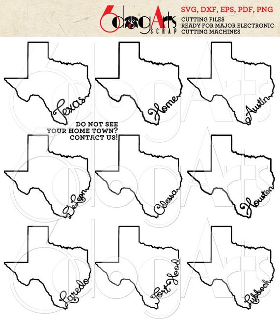 Cricut Texas Outline Svg