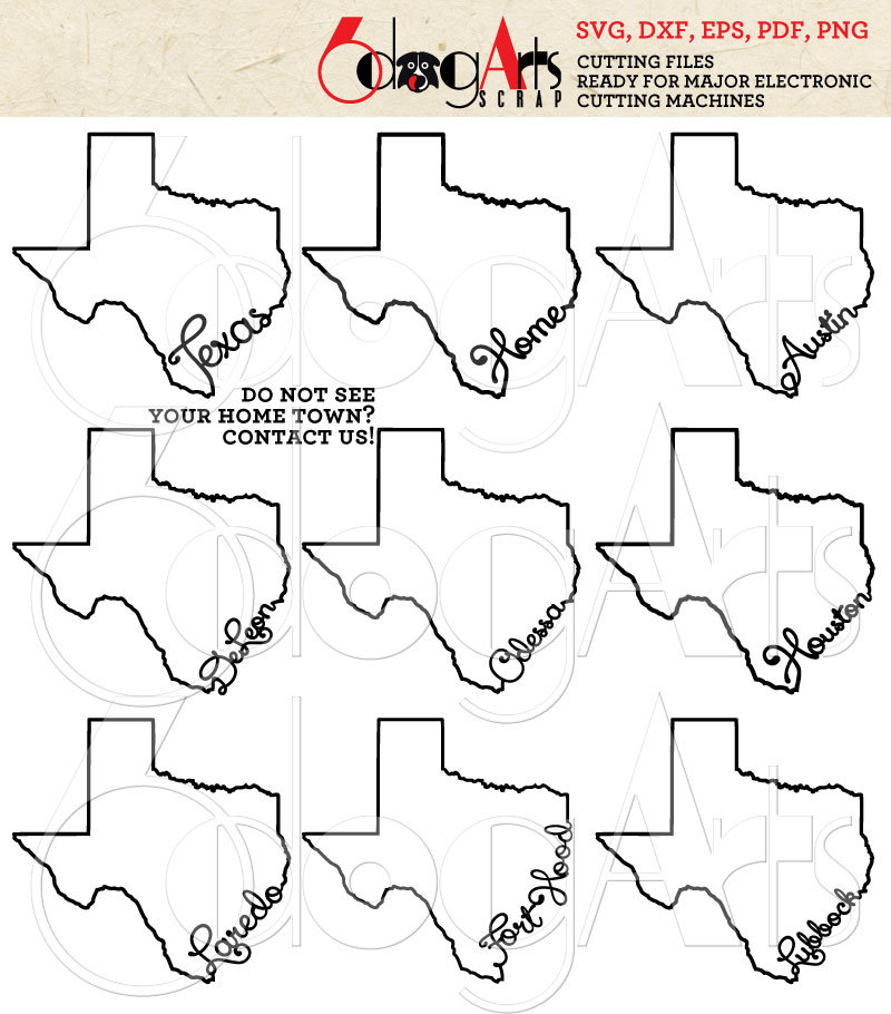 Download Texas Outline Typography Cut File Svg Dxf Eps Png ...