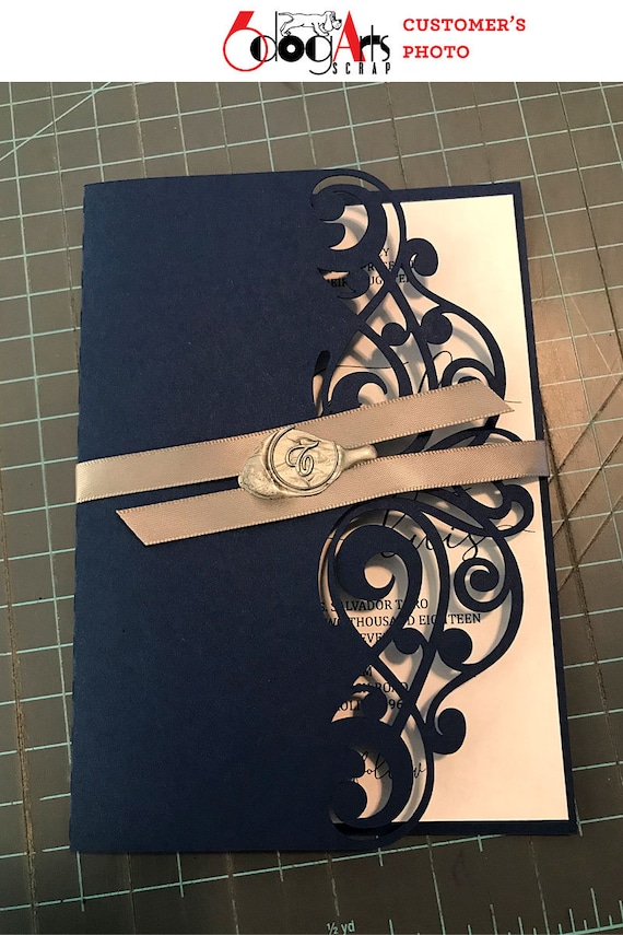 9 Lace Card / Envelope Templates Digital Cut SVG DXF Files Wedding