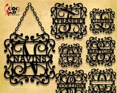 Split Framed Alphabet SVG DXF Vector Files Monogram Letters Acrylic Metal Laser Cutting Vinyl Transfer Digital Download JB-1128