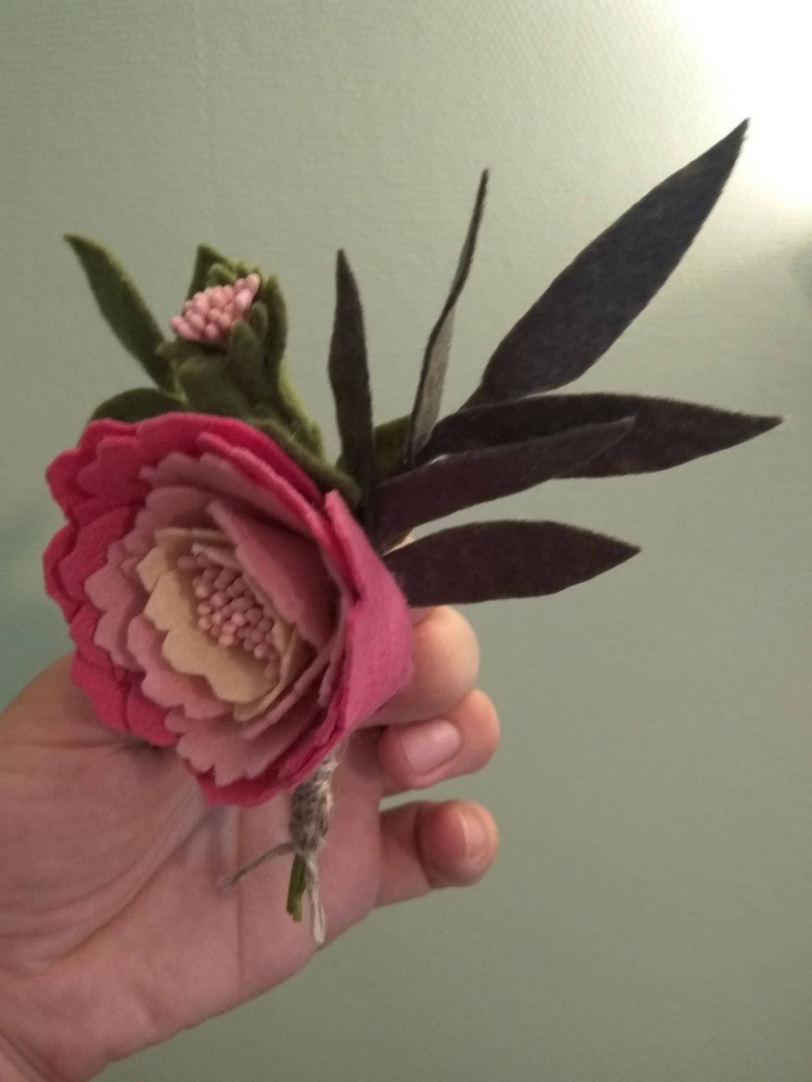 Felt flower brooch Etsy