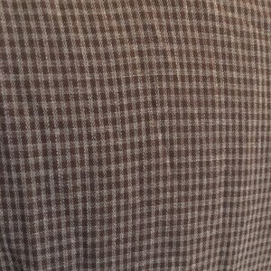 1940's Brown check gabardine velvet autumn day dress long sleeve wiggle image 9