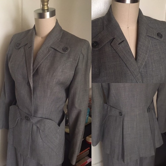 midi pencil skirt suit