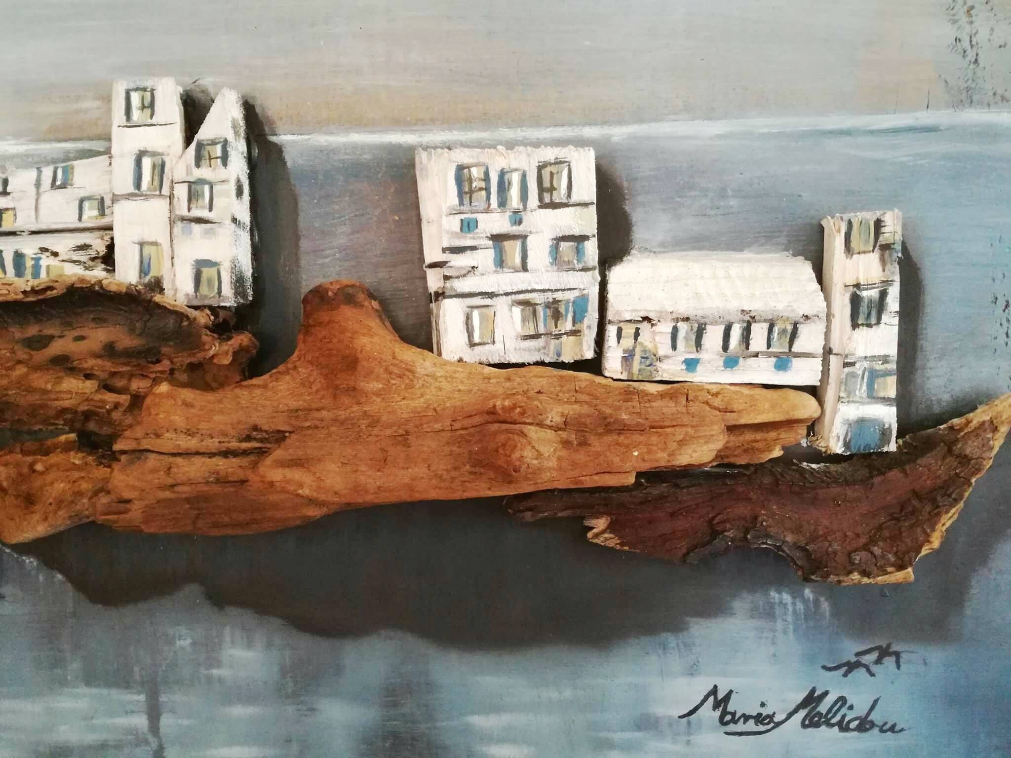 Greek Island Wall Art Coastal Decor Nautical 3D Oil Painting Etsy