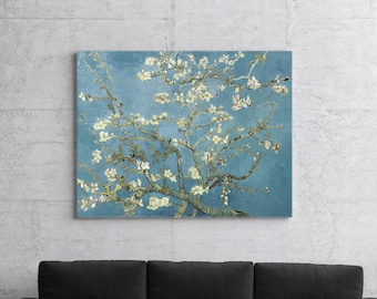 Vincent Van Gogh Almond Blossom Stretched Canvas Wall Art, Van Gogh Reproduction Canvas Print, Ready To Hang Canvas Print for Home Decor