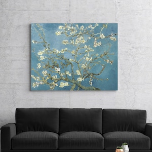 Vincent Van Gogh Almond Blossom Stretched Canvas Wall Art, Van Gogh Reproduction Canvas Print, Ready To Hang Canvas Print for Home Decor
