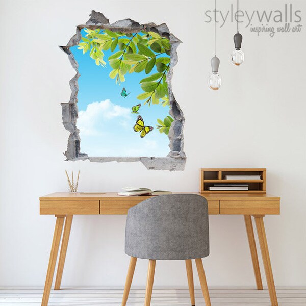 Broken Wall Mural Etsy
