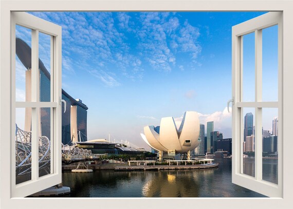 Singapore Wall Decal Singapore Modern City Wall Decal 3d Etsy