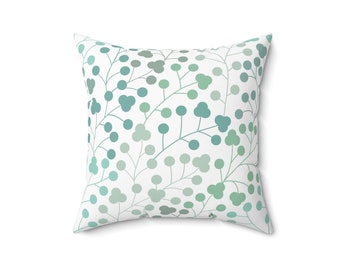 Leaves Pattern Pillow, Spun Polyester Square Pillow, Decorative Pillow, Decorative Cushion and Pillow, Room Decor Pillow