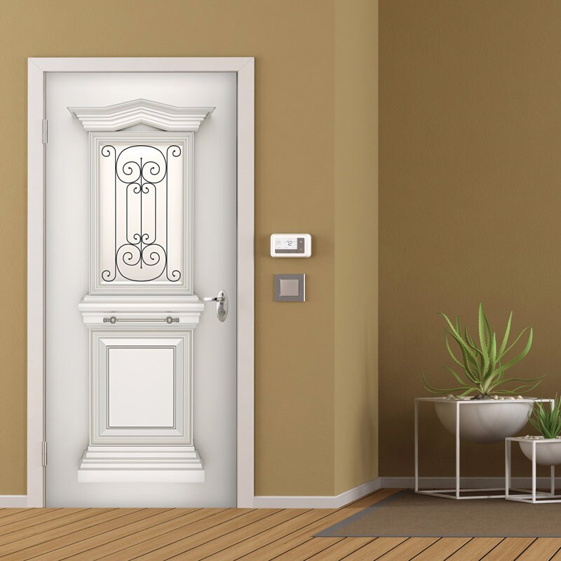 Greek Style Door Wallpaper Greek Style Entrance Door Sticker Etsy