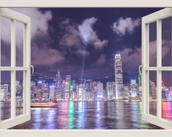Autocollant Vinyle Découpé Shandong Chine - Skyline De La Ville, Design Monument - Marque IYVM