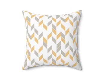 Geometric Abstract Pattern Pillow, Polyester Square Pillow, Decorative Cushion and Pillow for Room Decor, Modern Triangles Pattern Pillow