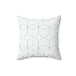 キューブパターン枕、キュービックパターン枕、ポリエステルスクエア枕、幾何学模様、両面印刷、装飾枕