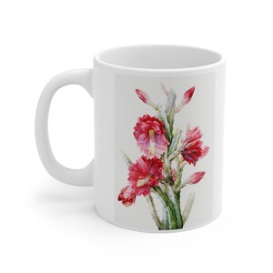 Mug with Cactus, A Flowering Cactus by Pierre Joseph Redouté, Birthday Gift Mug, White Ceramic Coffee Mug 11oz, Fine Art Mug, Cup for Coffe