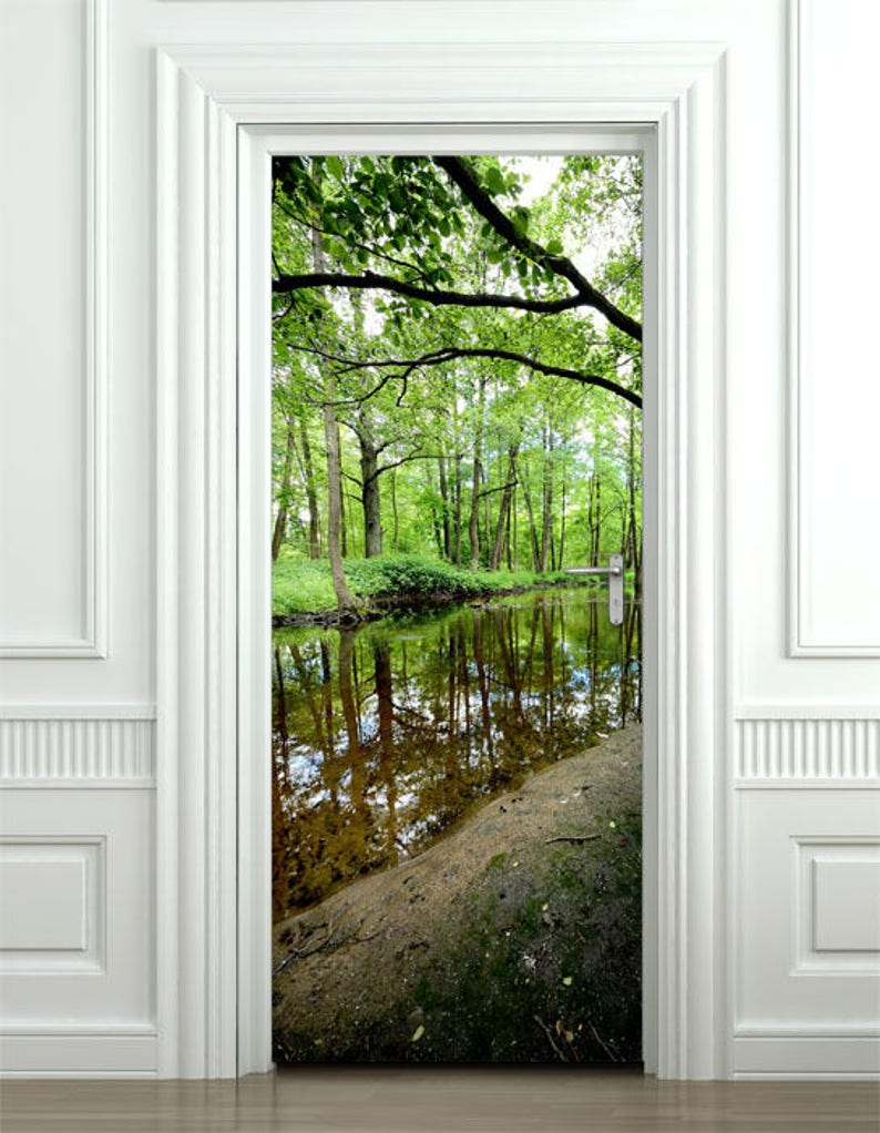 River Wall Decal River Wall Sticker Nature Door Mural Etsy