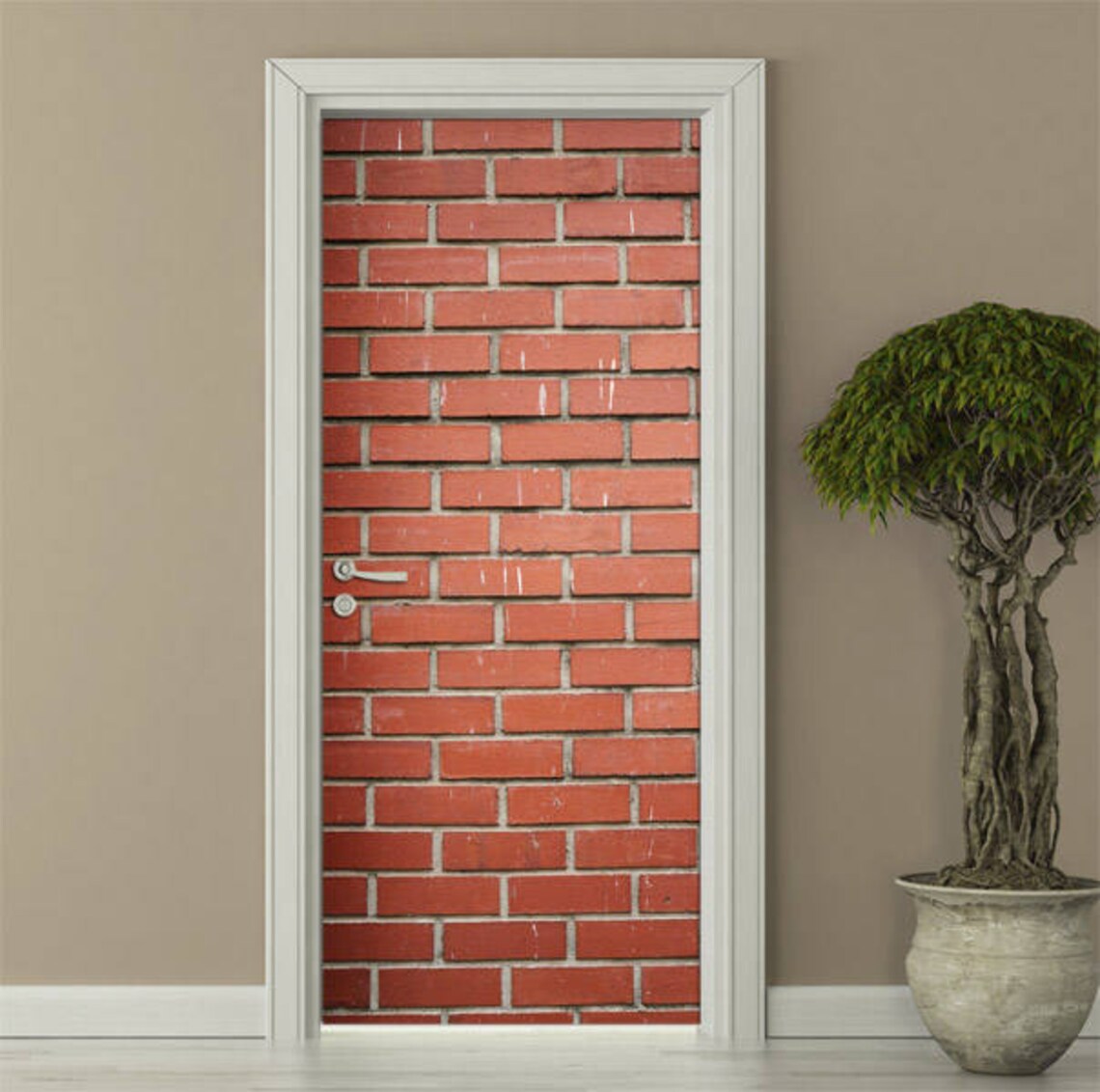 Red Bricks Wall Decal Red Bricks Door Sticker Bricks Wall Etsy UK