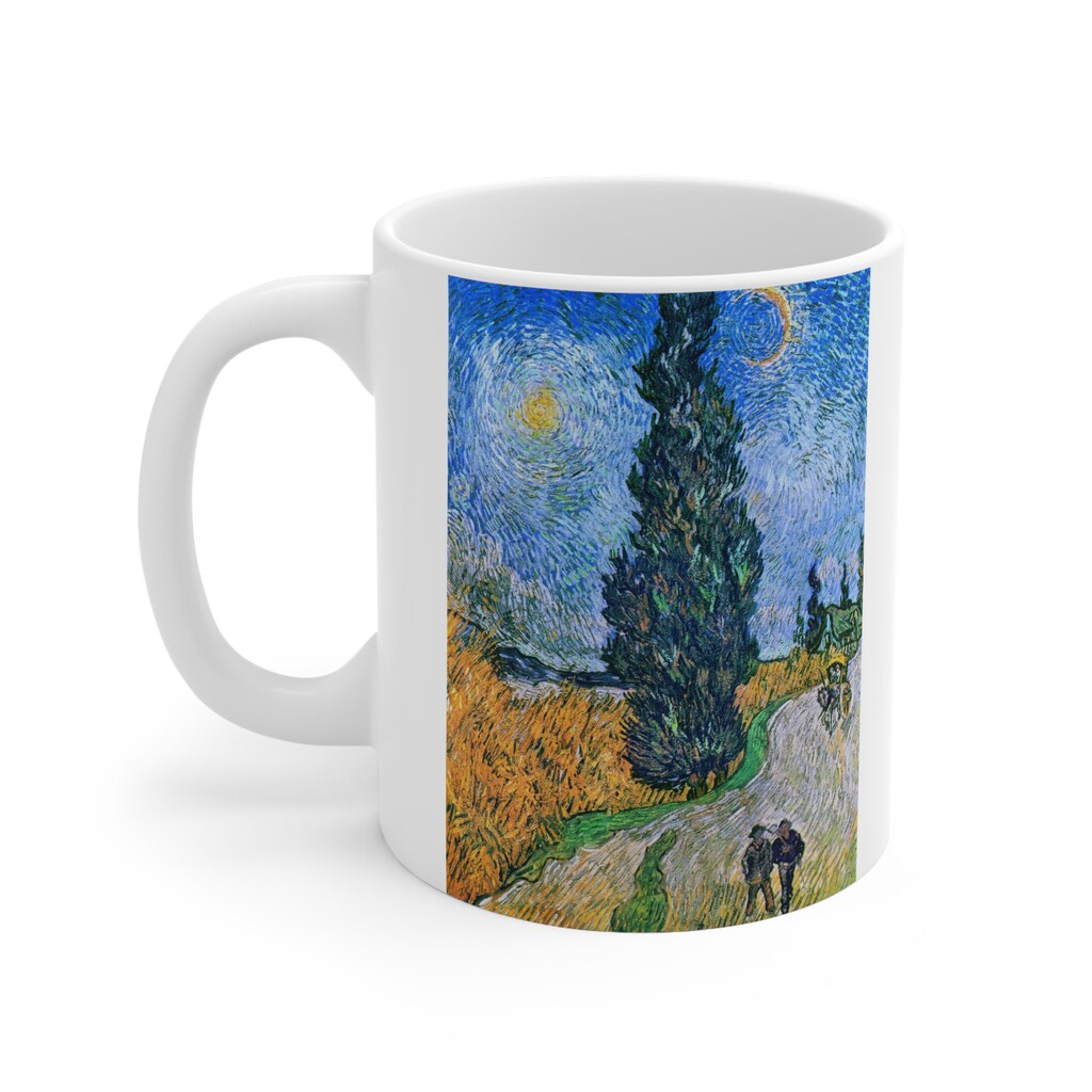 YBK Tech Tazza Grande In Porcellana Bone China 560ml – Van Gogh Fiore Di Albicocco – Tazza Da Tè E Caffè Artistica
