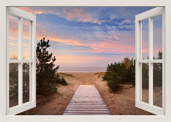 Meer Kuste Wandtattoo Gehweg Zum Strand Wandtattoo 3d Etsy