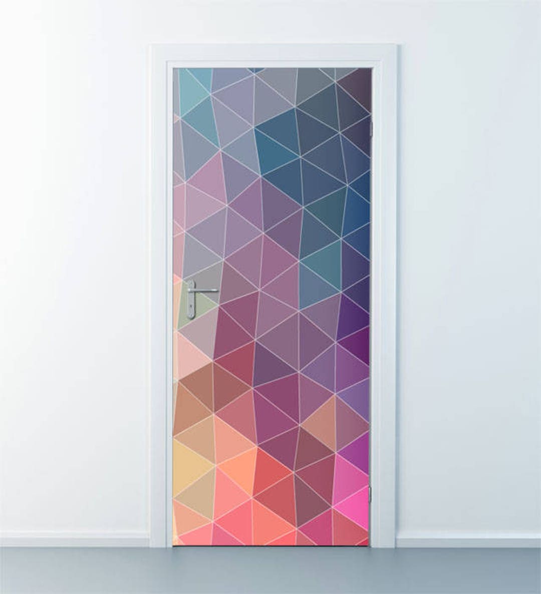 Abstract Wall Decal, Pattern Abstract Wall Sticker, Door Mural ...