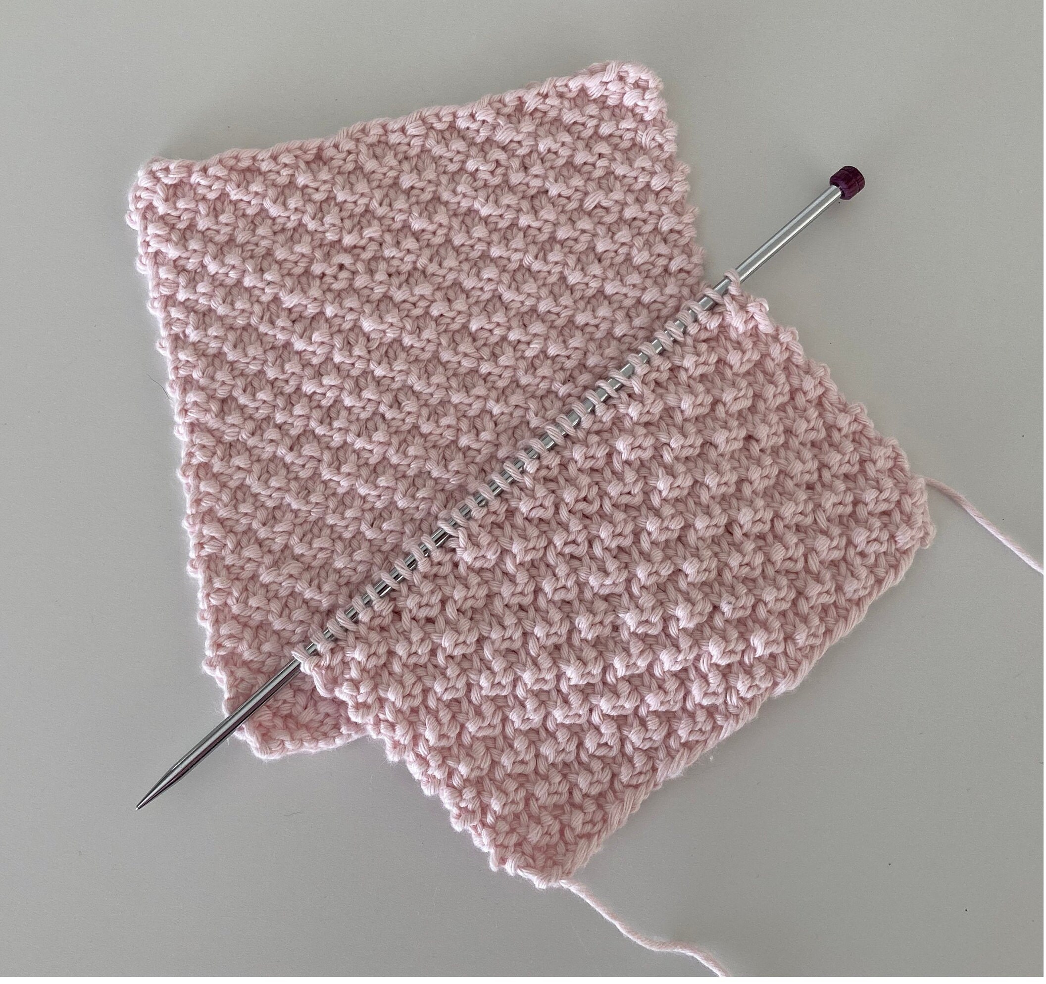 2 Wellness washcloths in cotton hand knitted rose Etsy