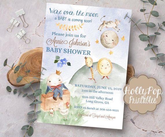 mother goose baby shower invitations