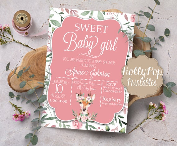 baby girl woodland theme