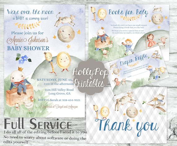 mother goose baby shower invitations